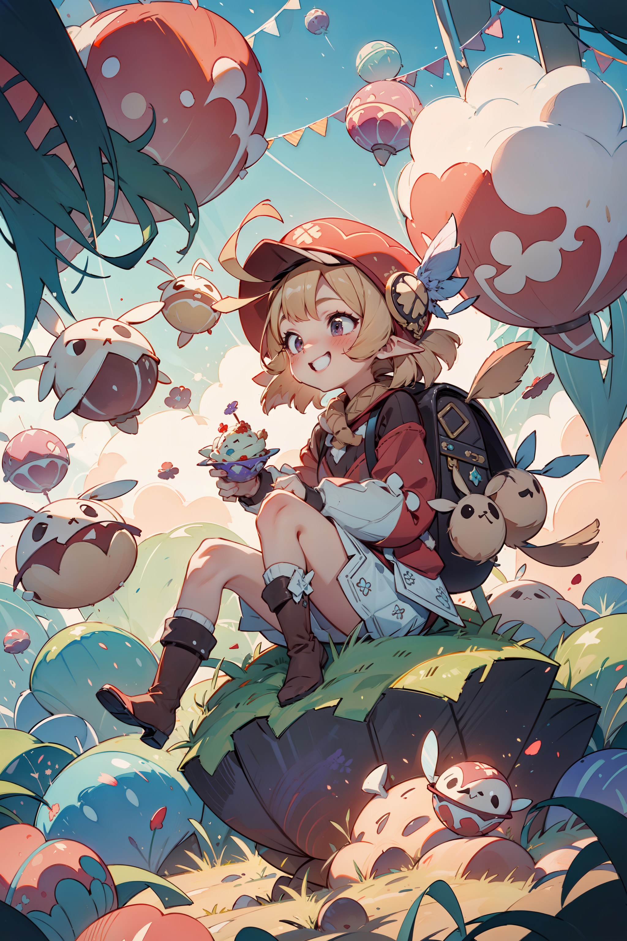 00519-1397948050-a girls sitting on a giant ice cream, which is adorned with vibrant colors, delightful frosting, and rainbow sprinkles. She hold.png